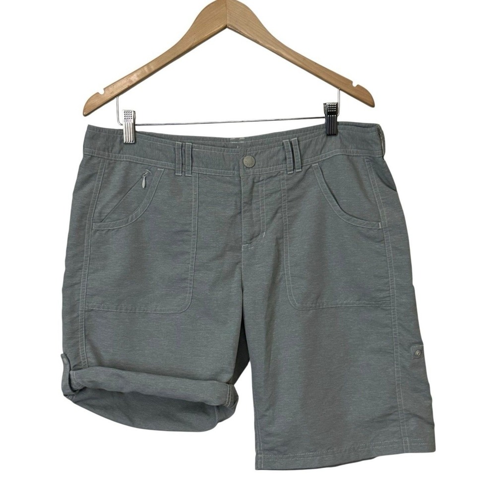 The North Face Womens Size 12 Horizon Roll-Up Cuffed Hiking Shorts Gray Outdoors